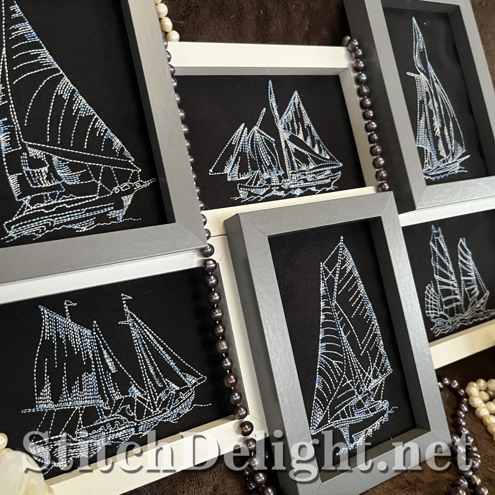 SDS4370 Redwork Sailboat