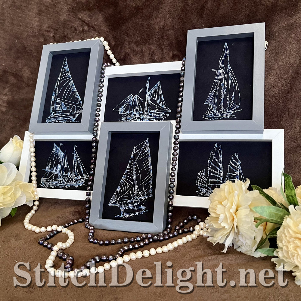 SDS4370 Redwork Sailboat