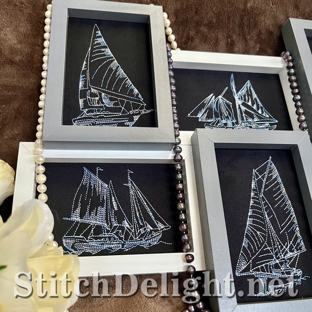 SDS4370 Redwork Sailboat