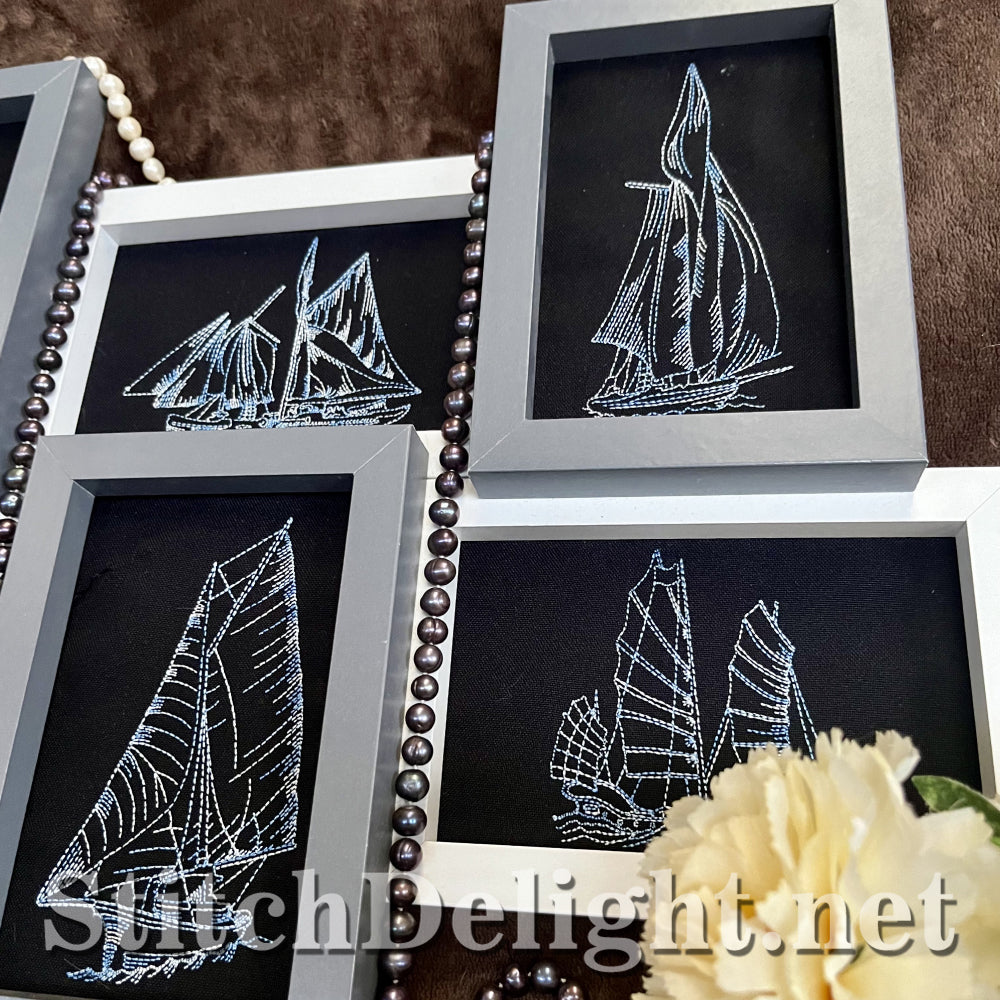 SDS4370 Redwork Sailboat