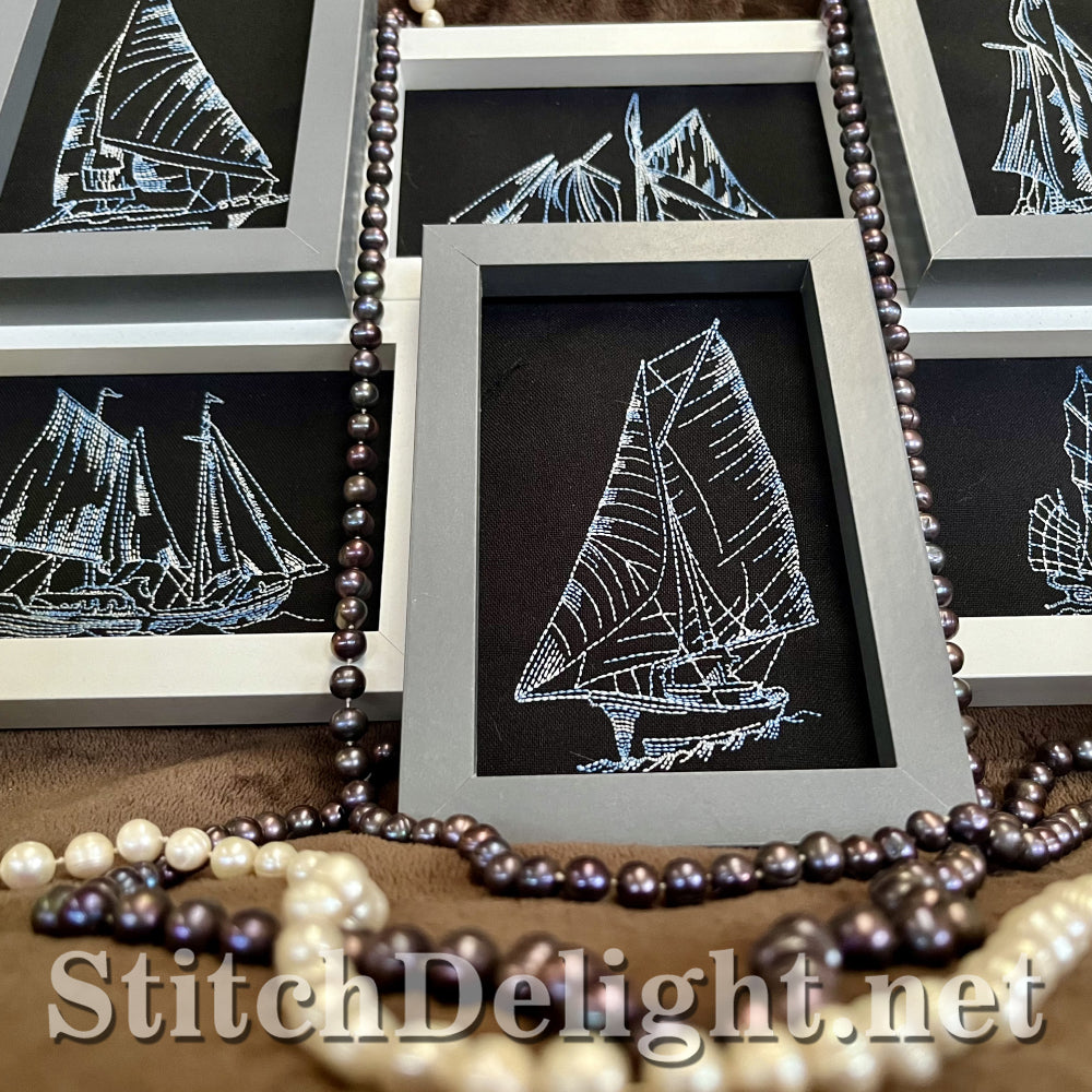 SDS4370 Redwork Sailboat