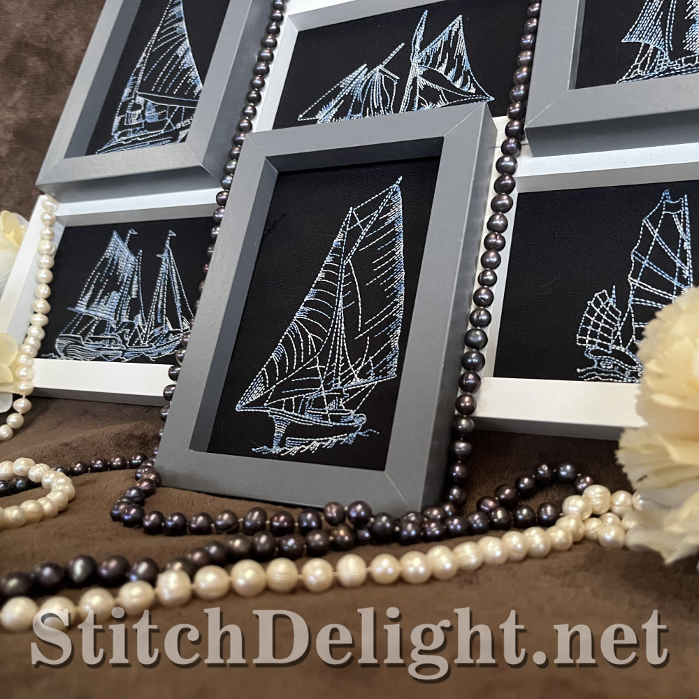 SDS4370 Redwork Sailboat