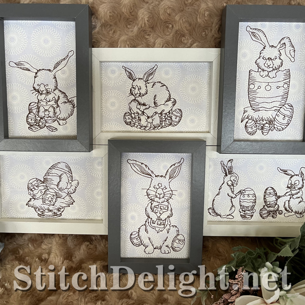 SDS4379 Redwork Easter Bunnies