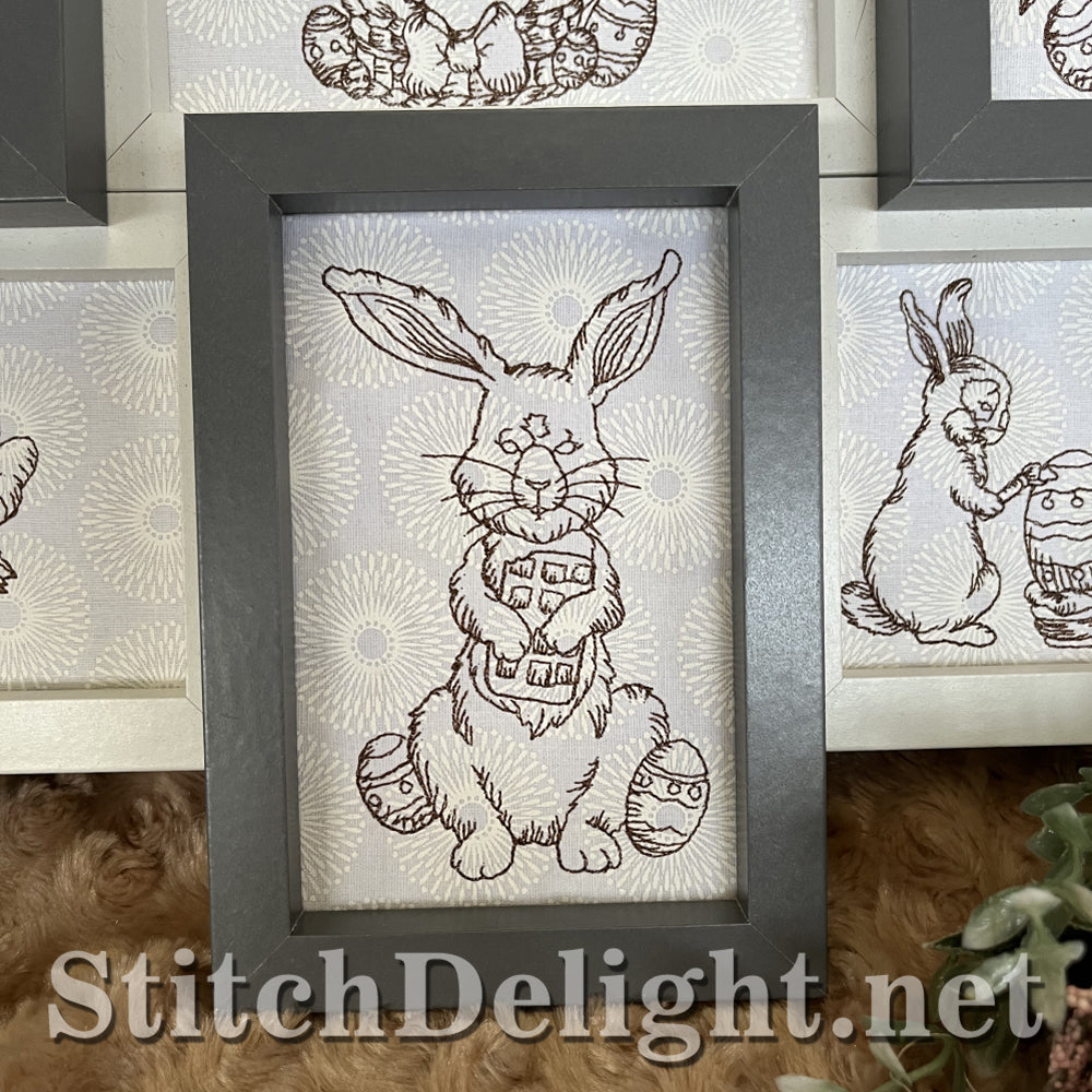 SDS4379 Redwork Easter Bunnies