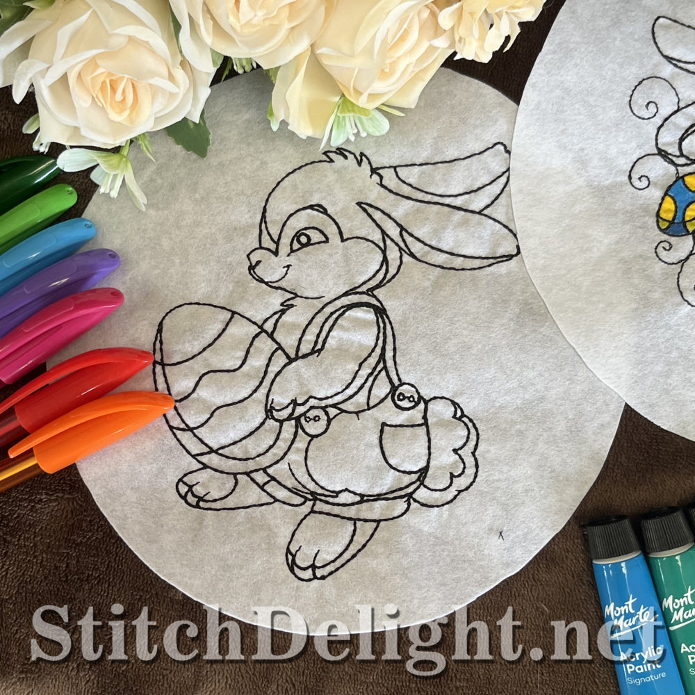 SDS4384 Redwork Easter Bunny