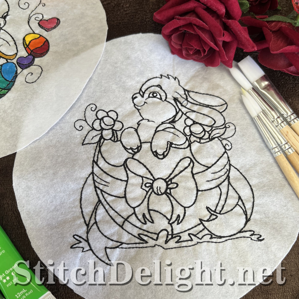 SDS4384 Redwork Easter Bunny