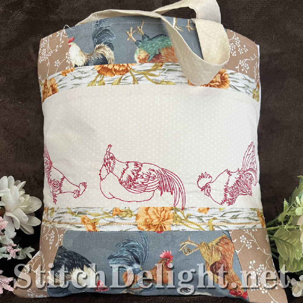 SDS4386 Redwork Chickens