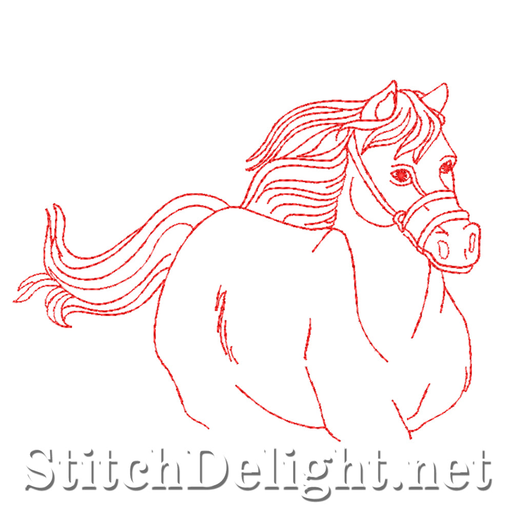 SDS4511 Redwork Horses
