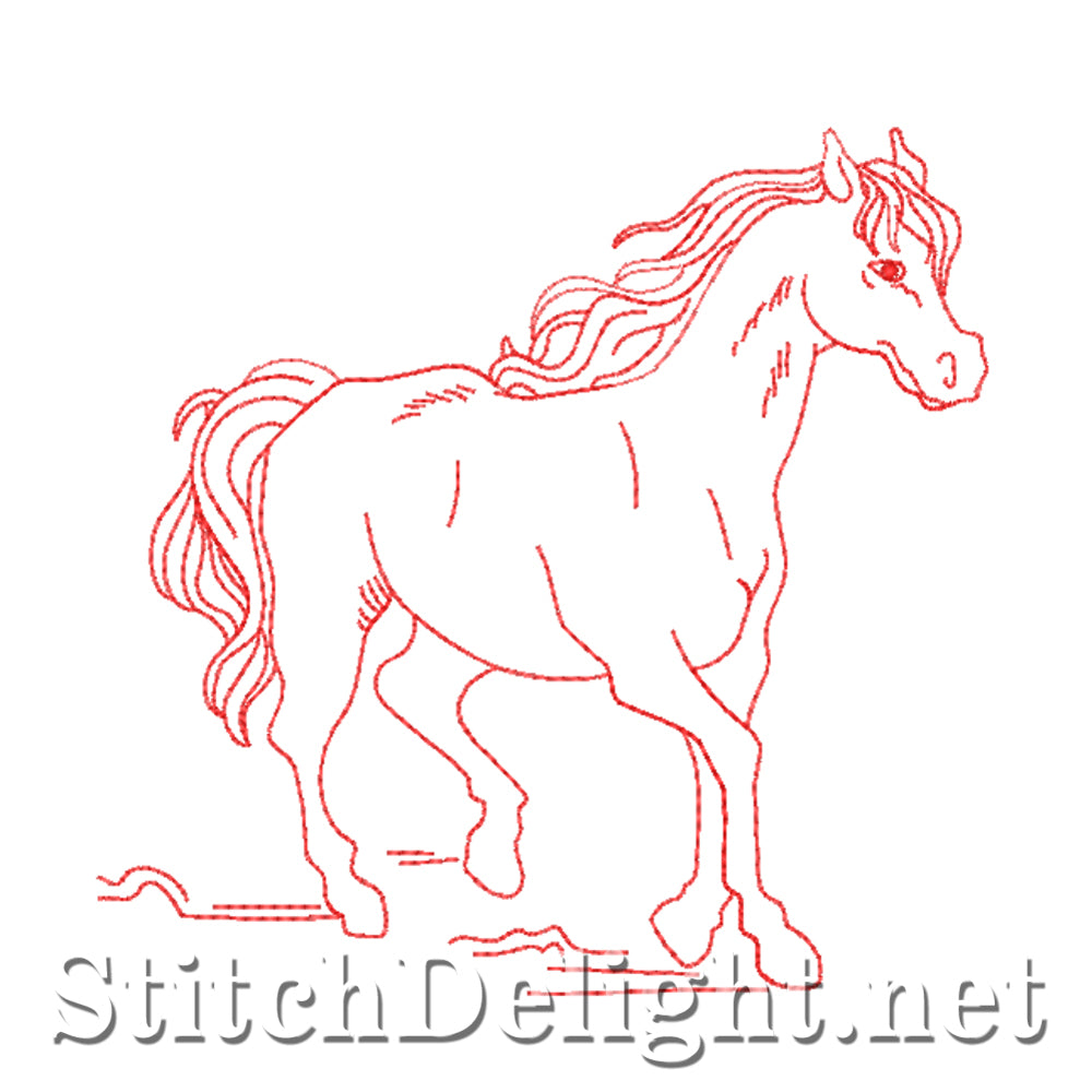 SDS4511 Redwork Horses