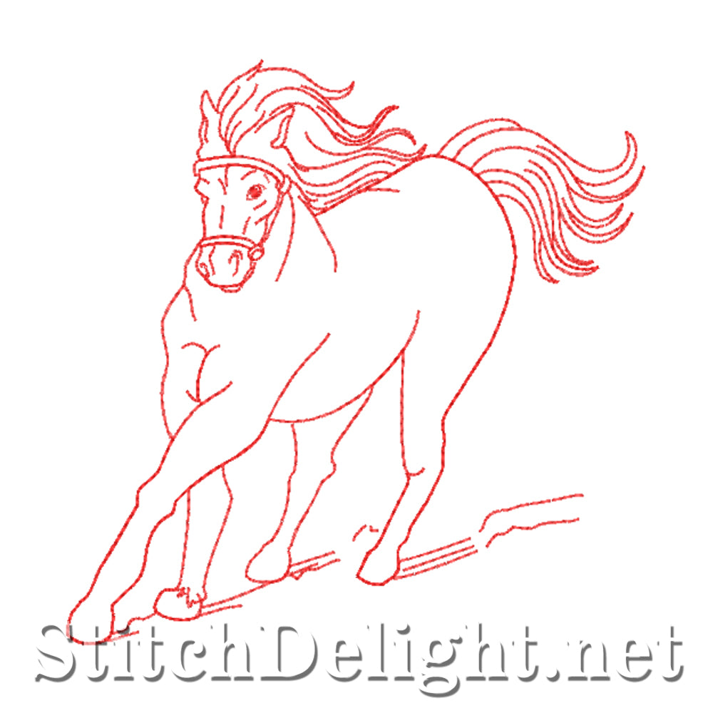 SDS4511 Redwork Horses
