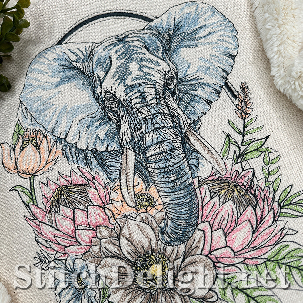 SDS4627 Floral Kingdom Elephant