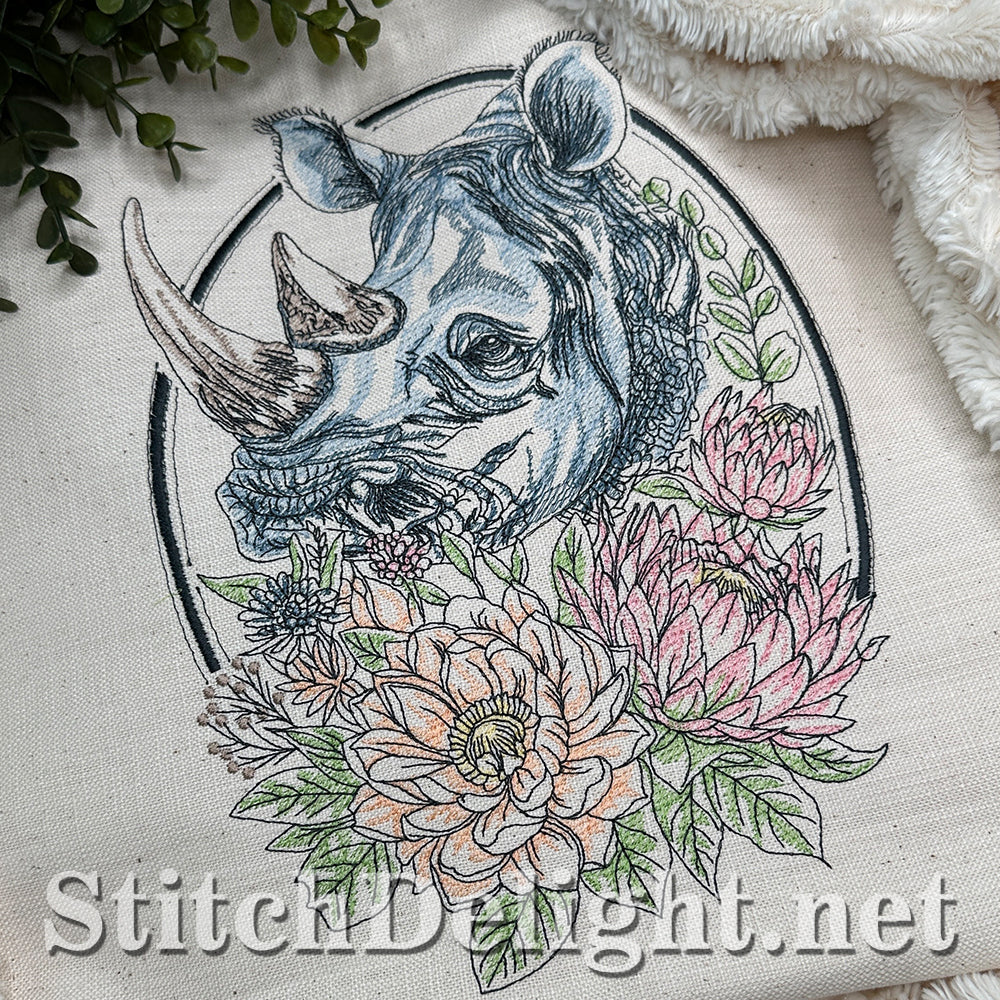 SDS4629 Floral Kingdom Rhino