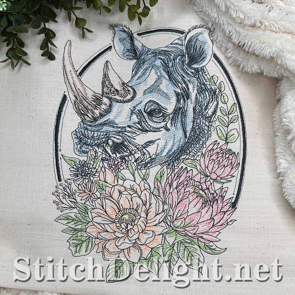 SDS4629 Floral Kingdom Rhino