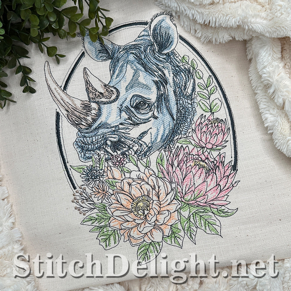 SDS4629 Floral Kingdom Rhino