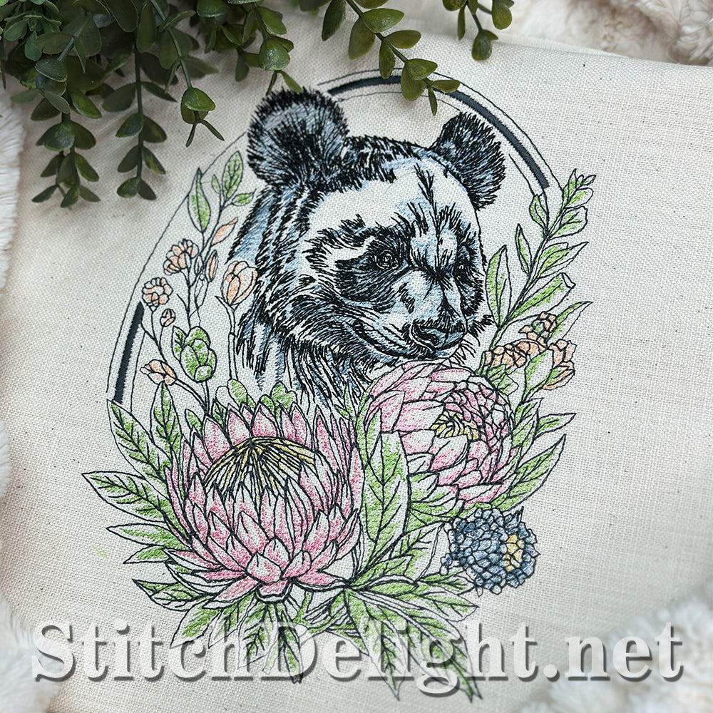 SDS4632 Floral Kingdom Panda Bear