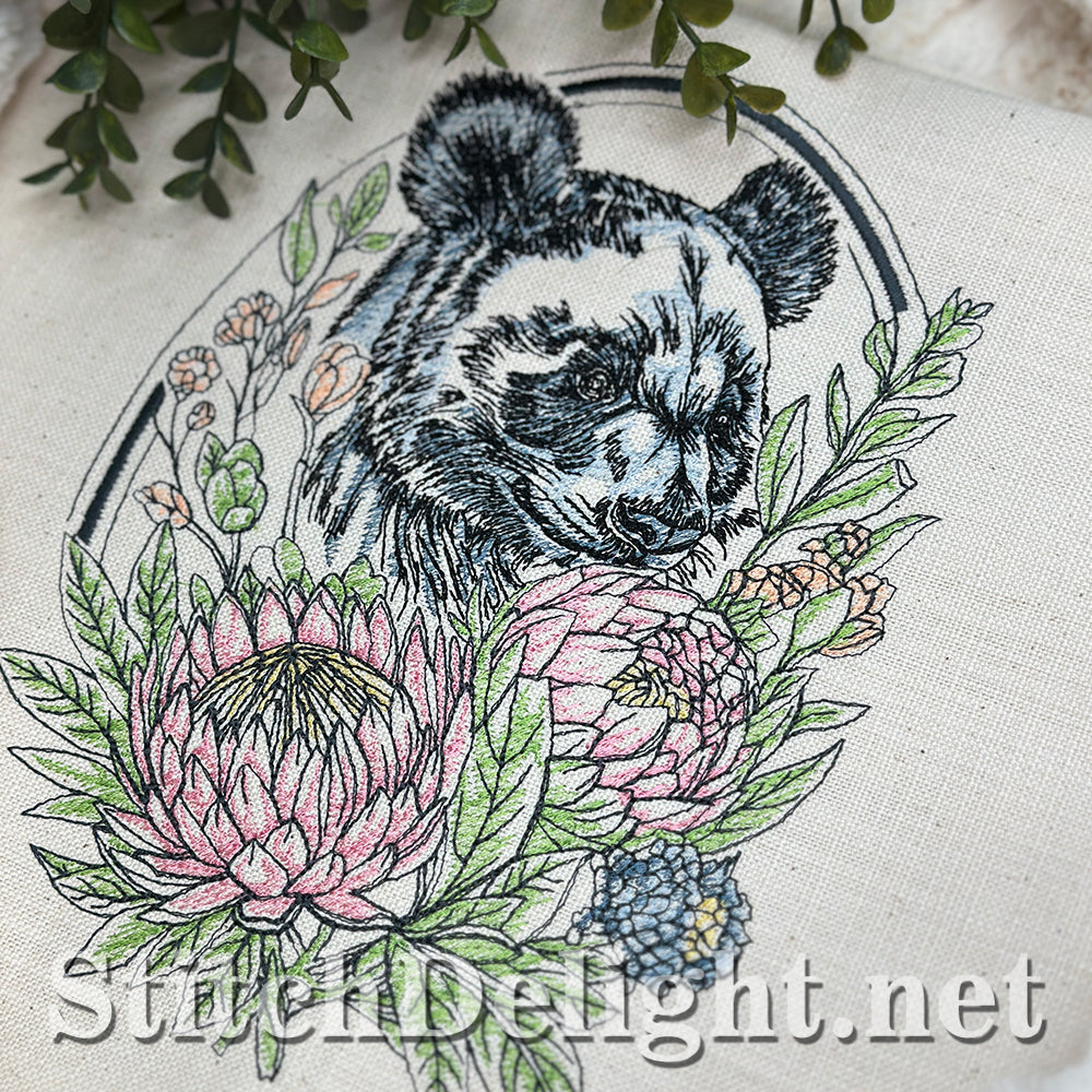 SDS4632 Floral Kingdom Panda Bear