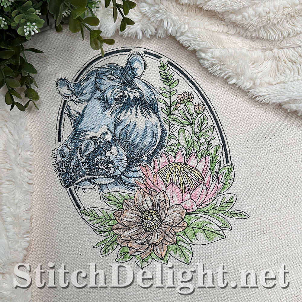 SDS4635 Floral Kingdom Hippo