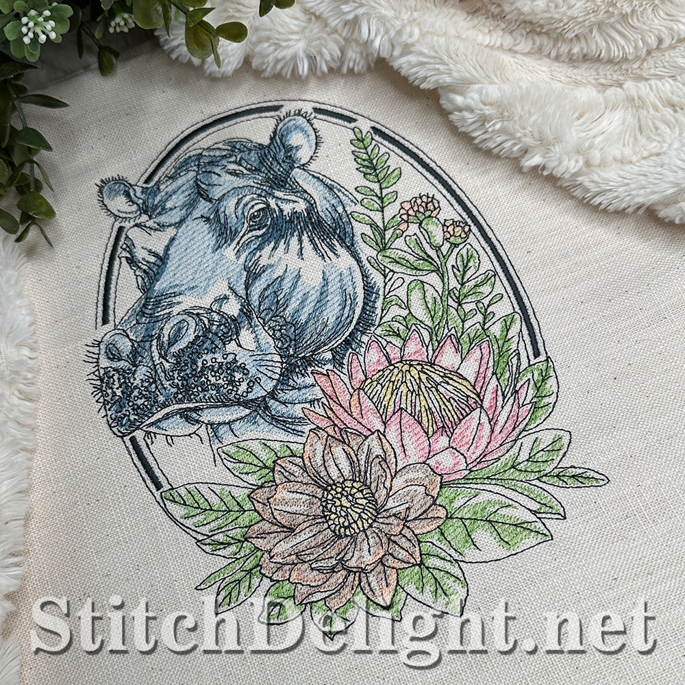 SDS4635 Floral Kingdom Hippo