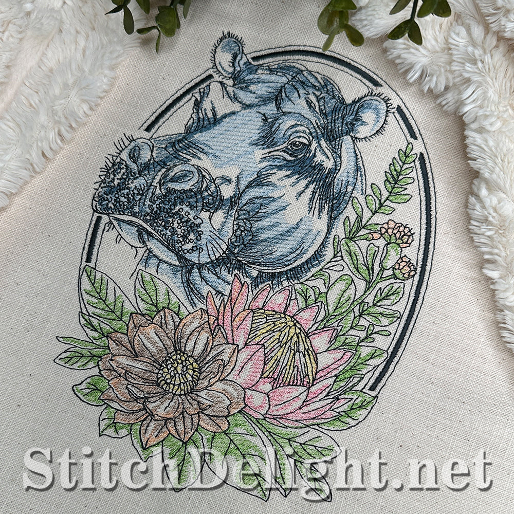 SDS4635 Floral Kingdom Hippo