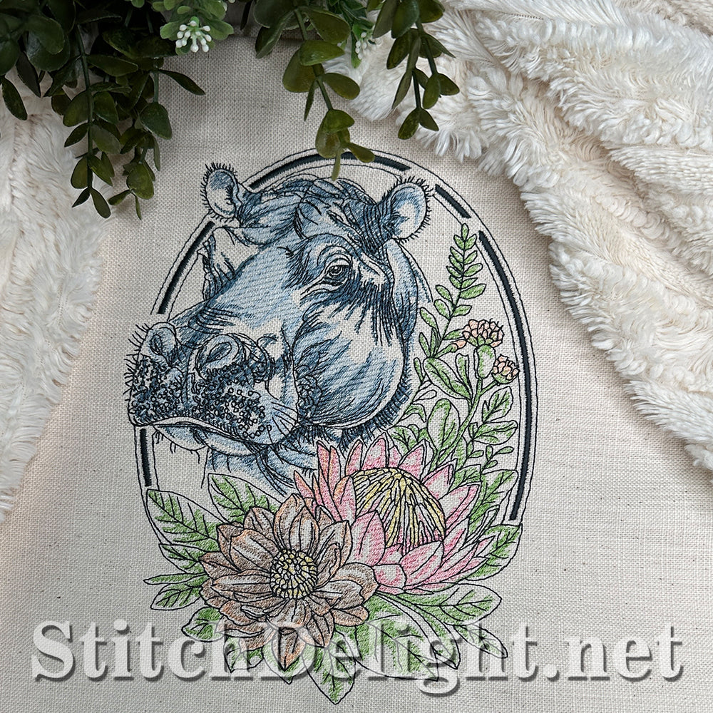 SDS4635 Floral Kingdom Hippo