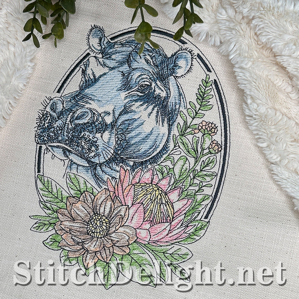 SDS4635 Floral Kingdom Hippo