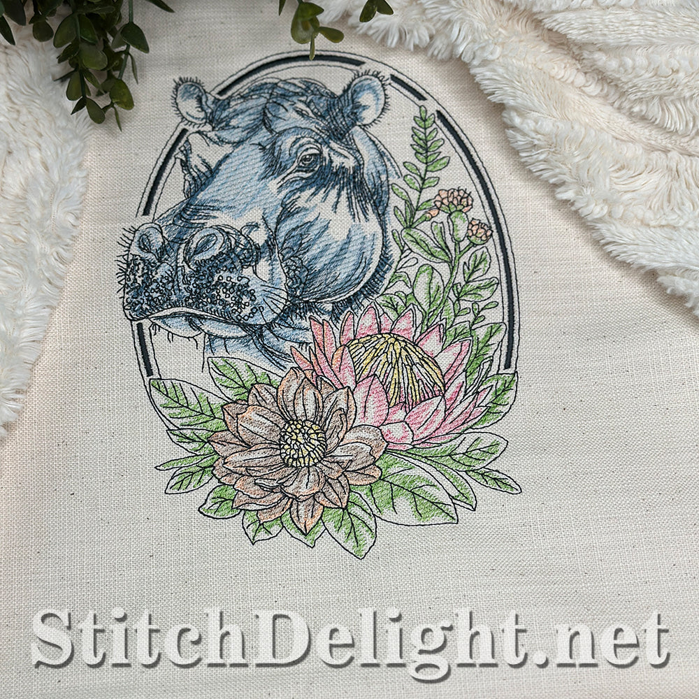 SDS4635 Floral Kingdom Hippo