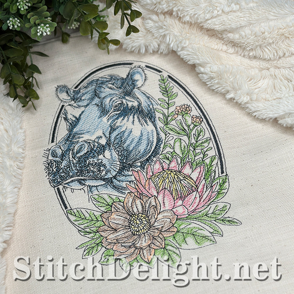 SDS4635 Floral Kingdom Hippo