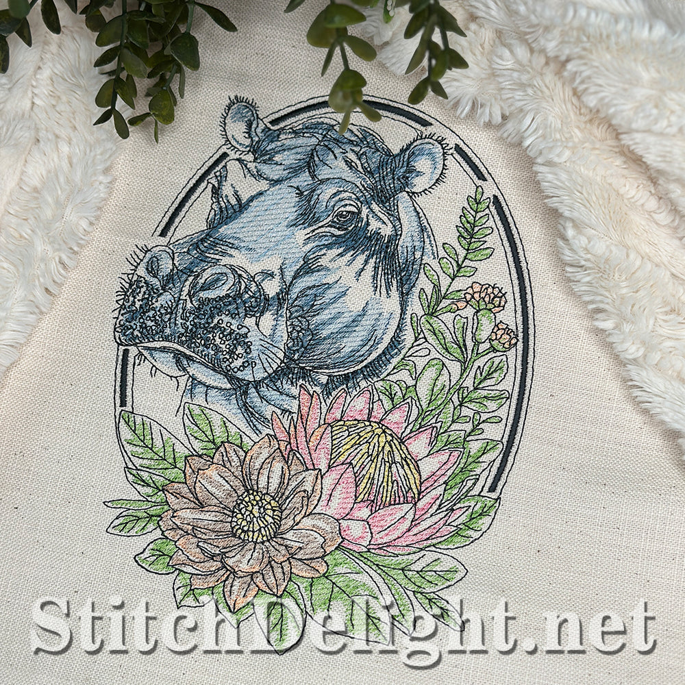 SDS4635 Floral Kingdom Hippo