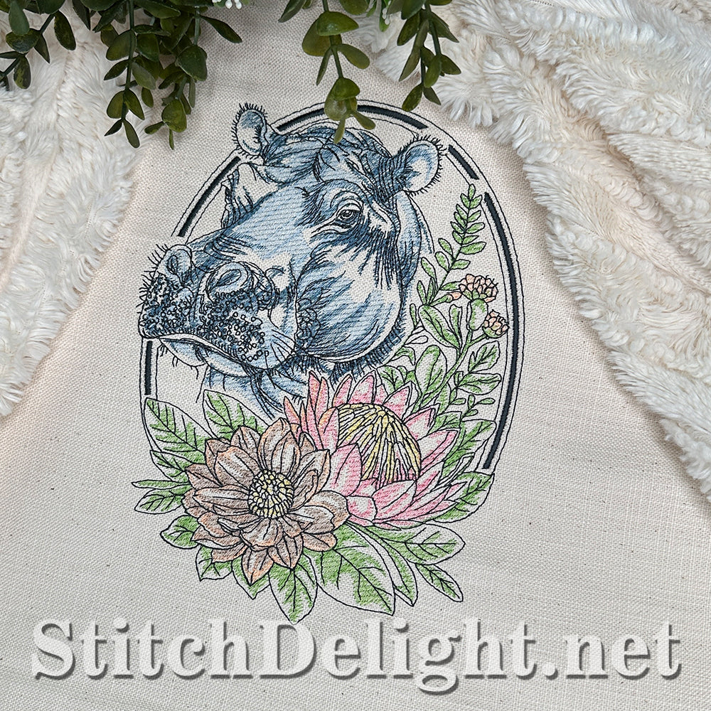 SDS4635 Floral Kingdom Hippo