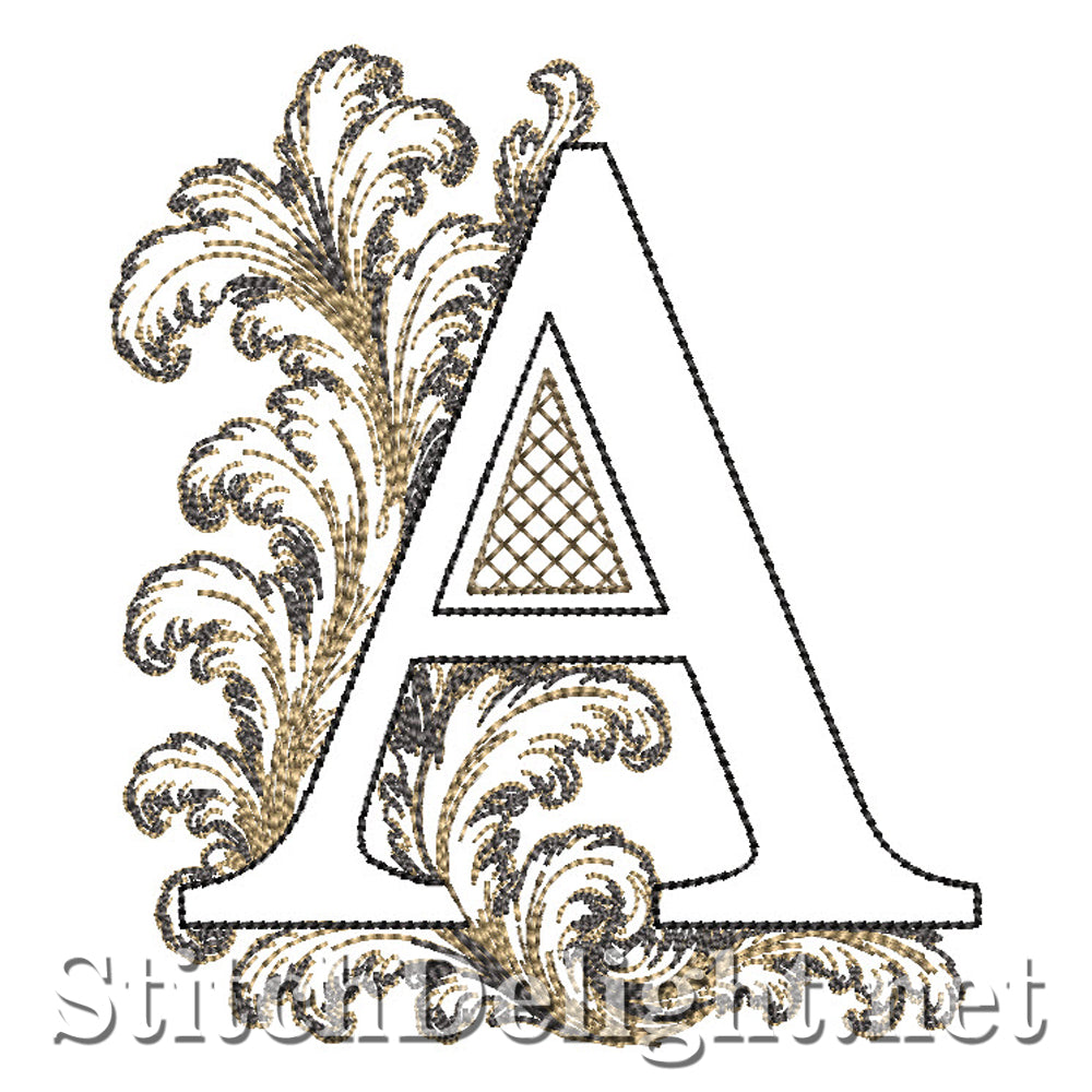 SDS4778 Ornate Acanthus Monogram Font