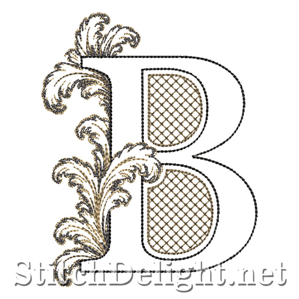 SDS4778 Ornate Acanthus Monogram Font