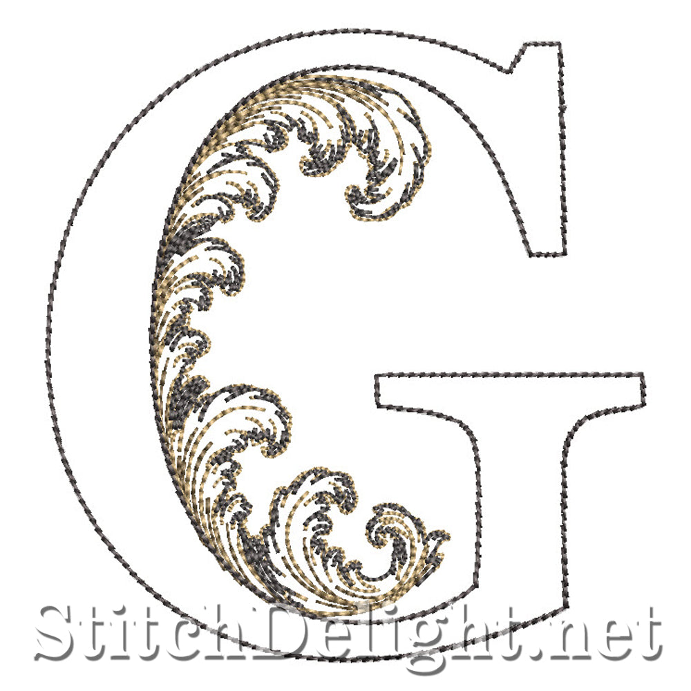 SDS4778 Ornate Acanthus Monogram Font