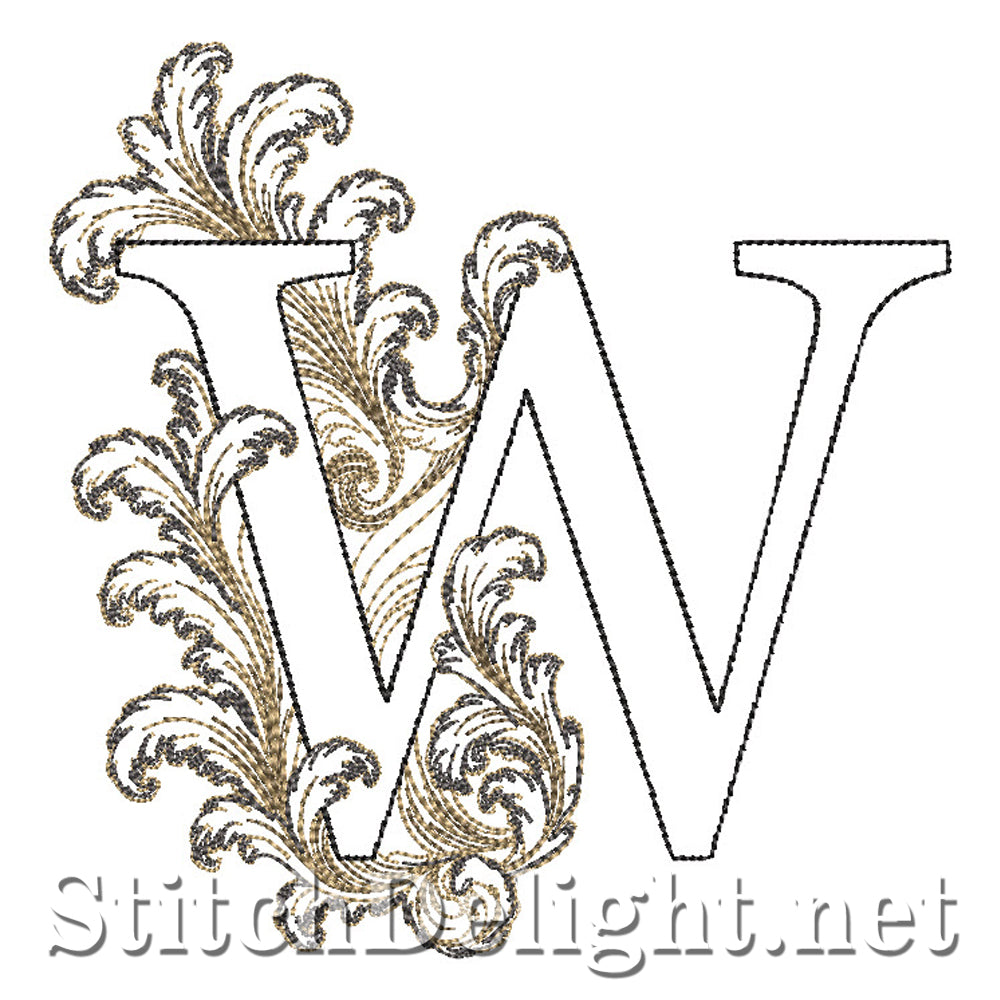 SDS4778 Ornate Acanthus Monogram Font