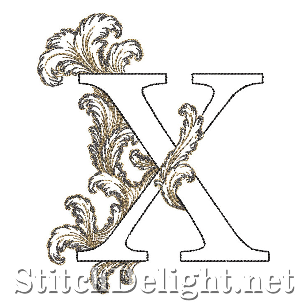 SDS4778 Ornate Acanthus Monogram Font