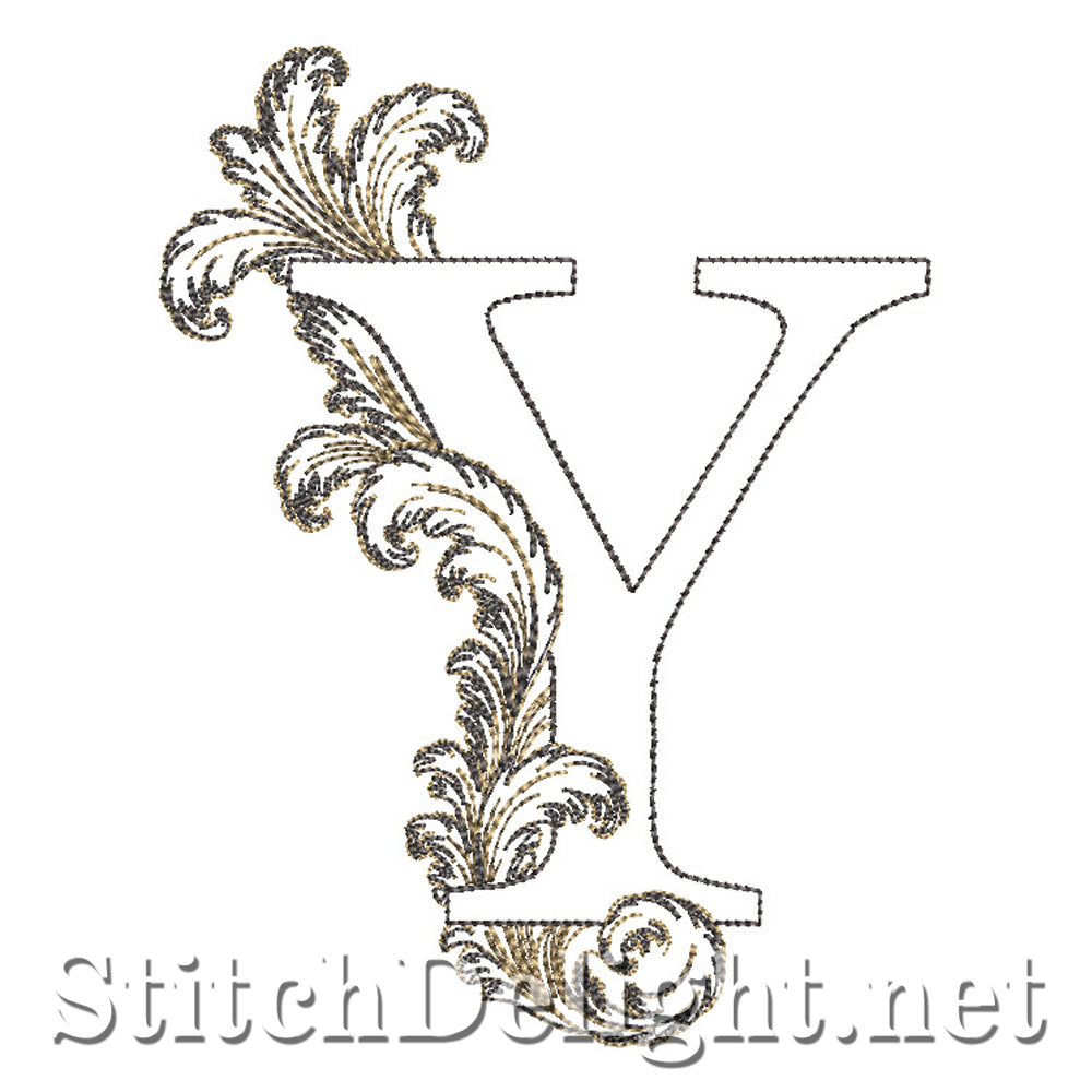 SDS4778 Ornate Acanthus Monogram Font