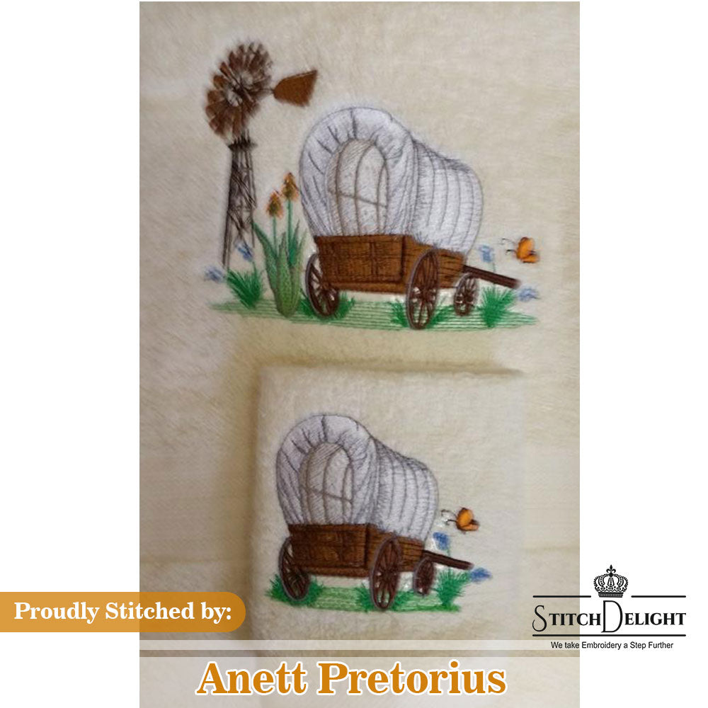 SDS0572 Wagon et moulin à vent