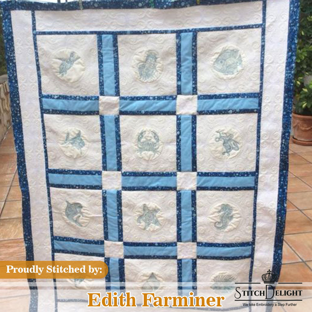 SDS1184 Ocean Critters Quiltblocks