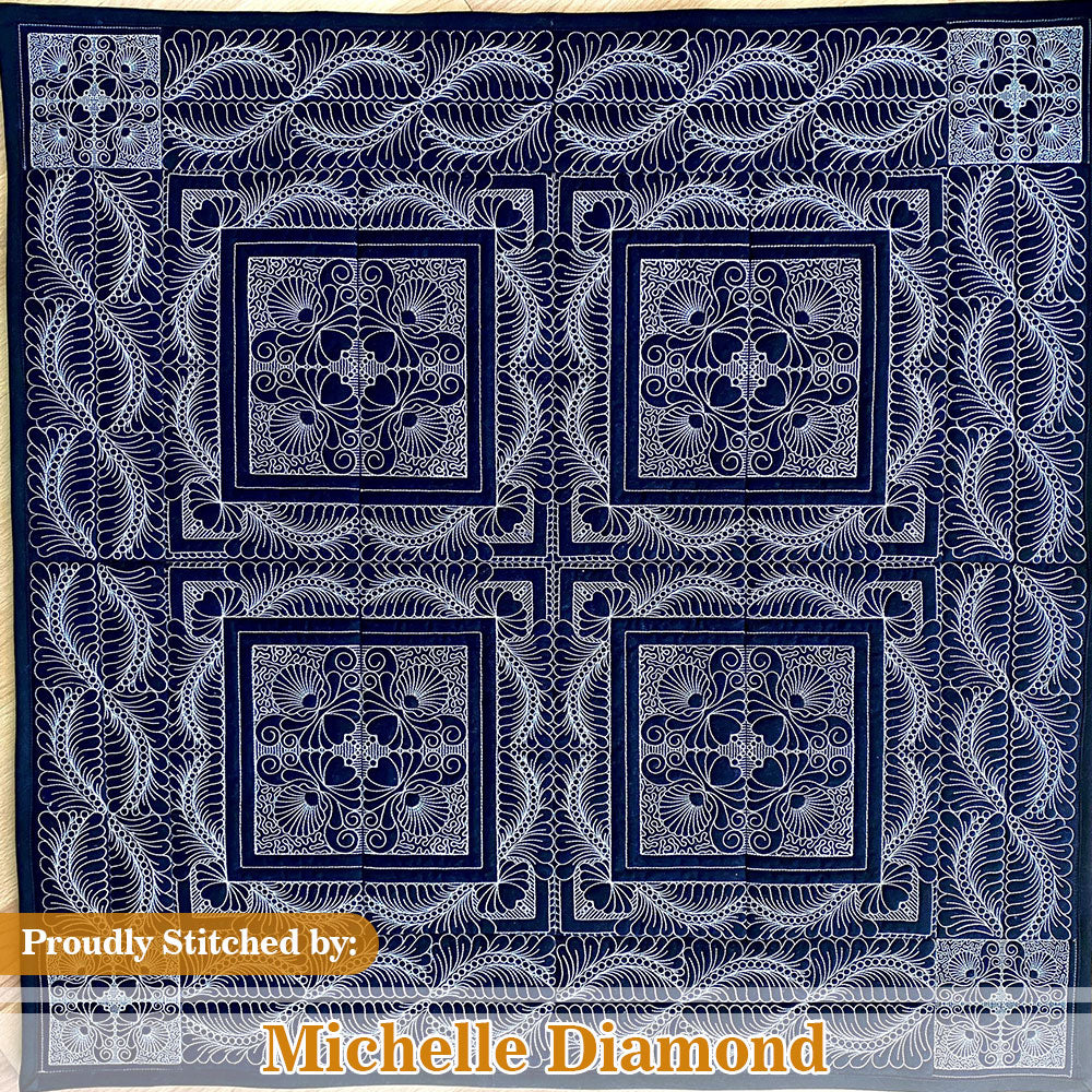 SDS1188 Sea Shell Feather Quilt Set