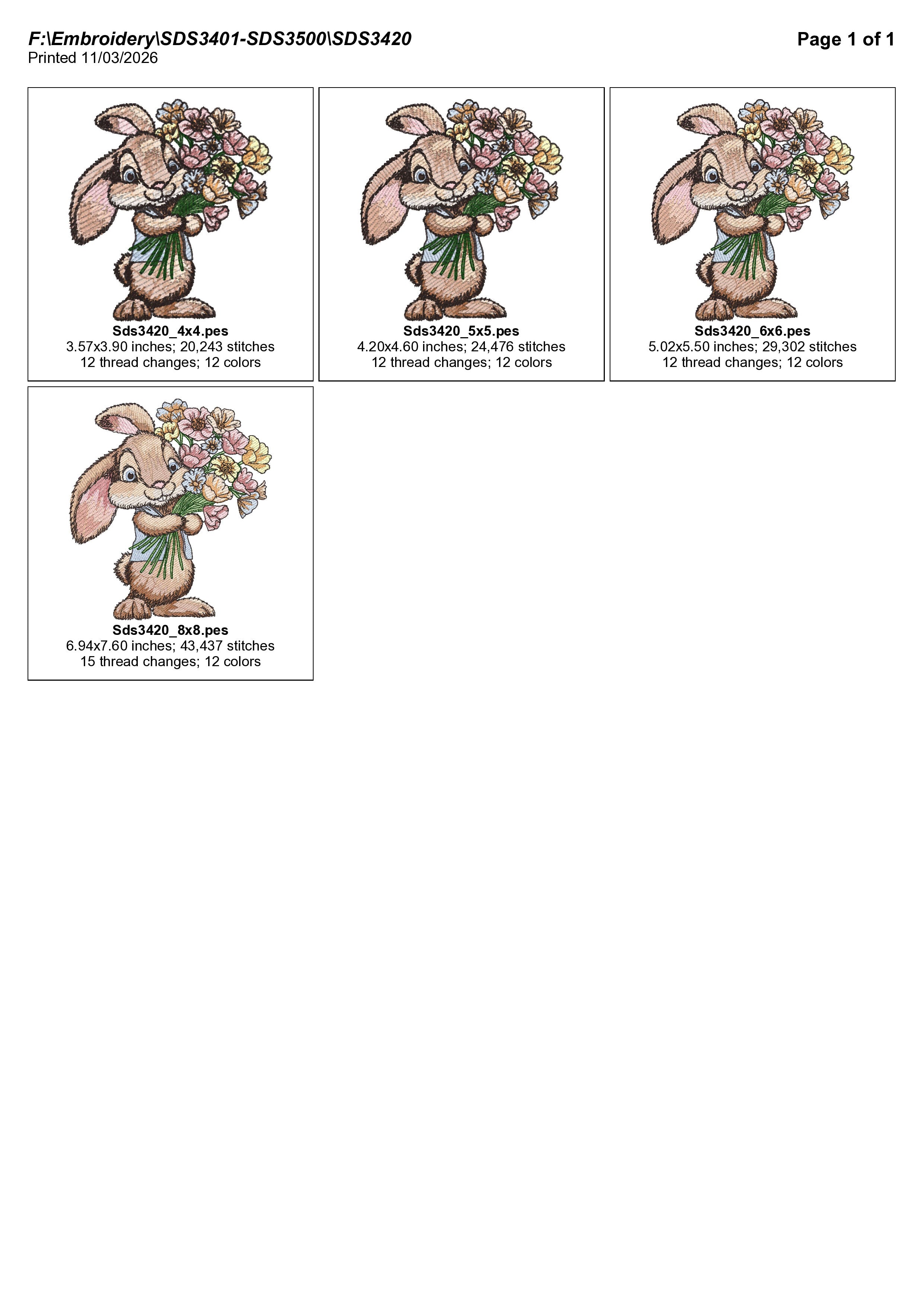 SDS3420 Bunny Bouquet