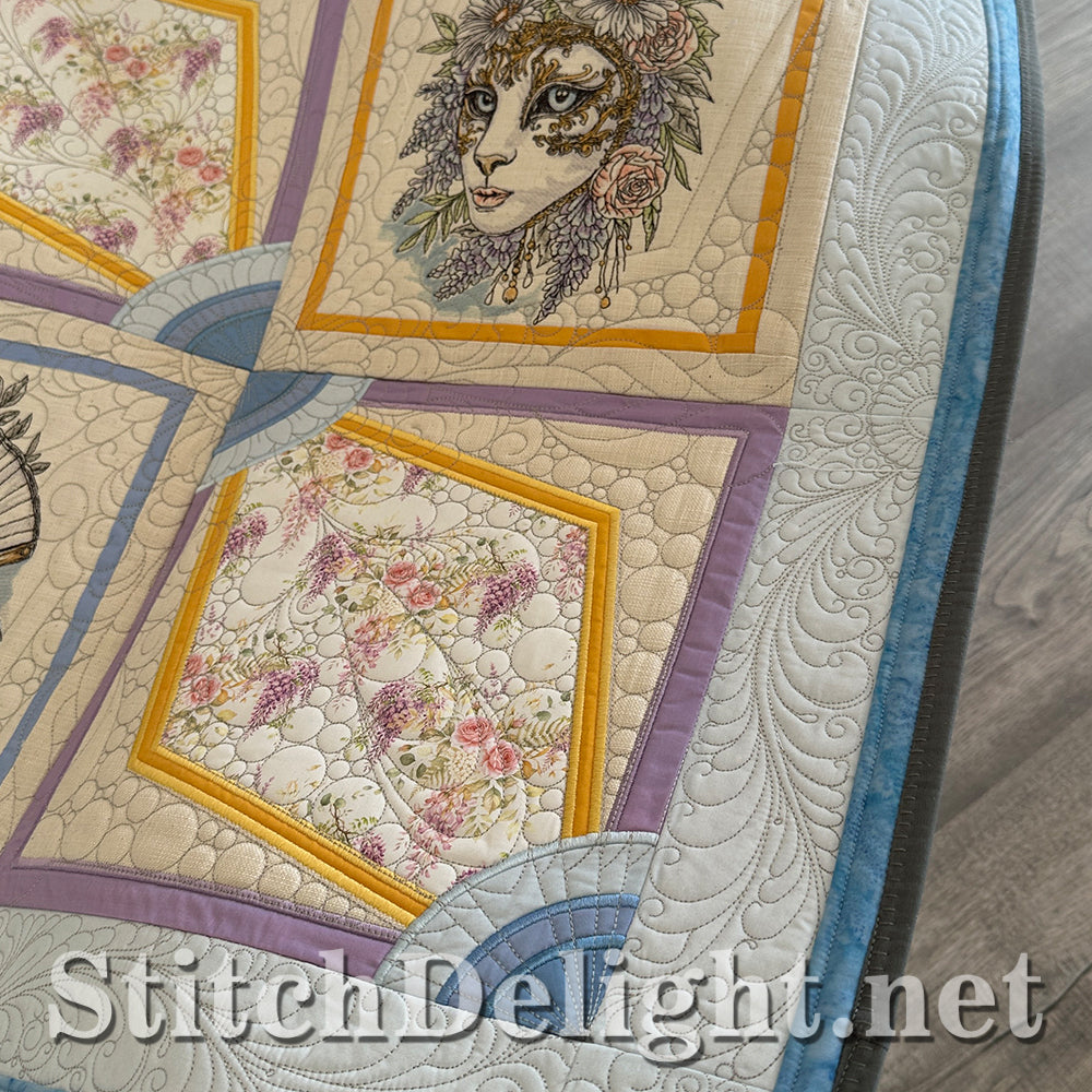 SDS4812 Vintage Floral Wisteria Quilt