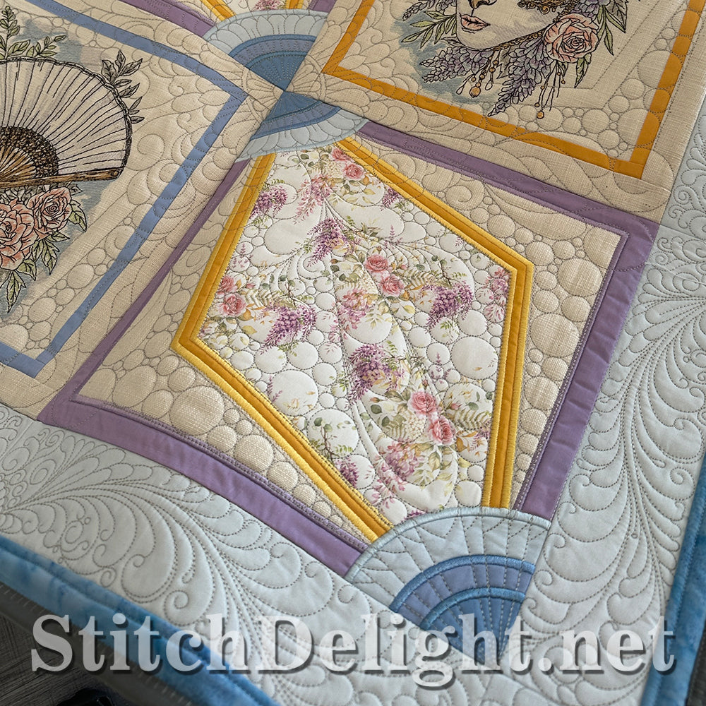 SDS4812 Vintage Floral Wisteria Quilt