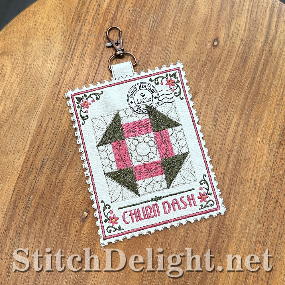 SDS4850 Churn Dash Quilt Stamp