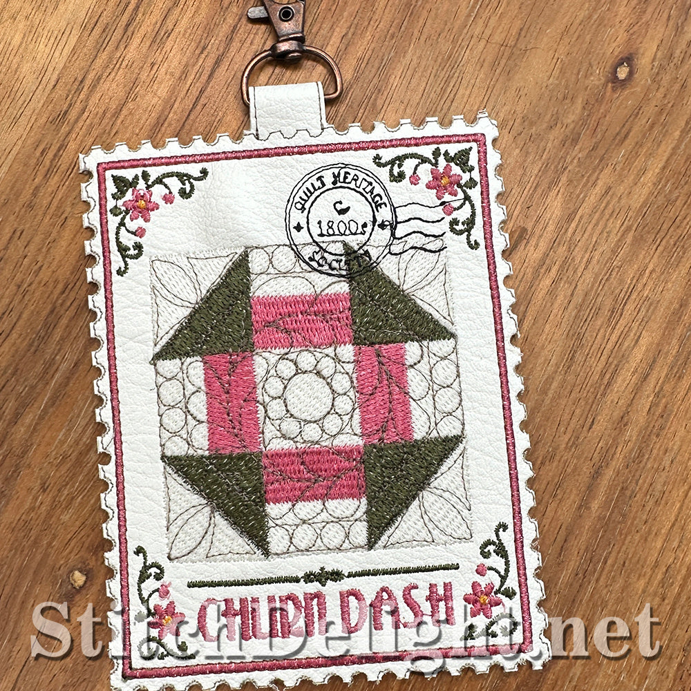 SDS4850 Churn Dash Quilt Stamp