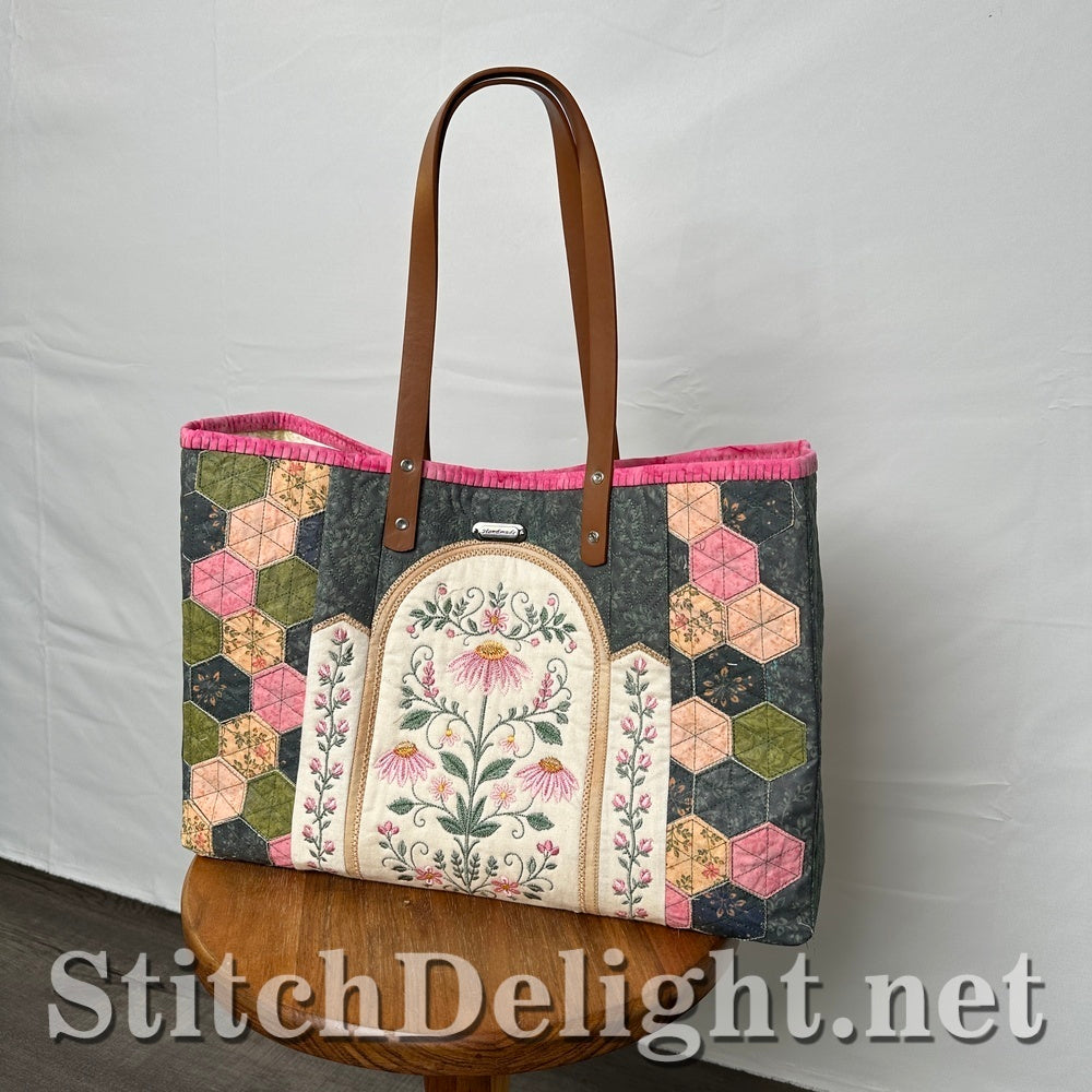 SDS4859 Spring Tote Bag with ITH Hexies