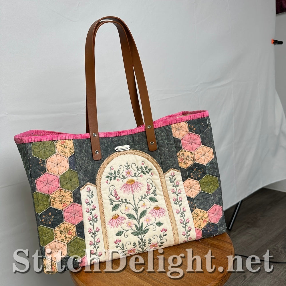 SDS4859 Spring Tote Bag with ITH Hexies