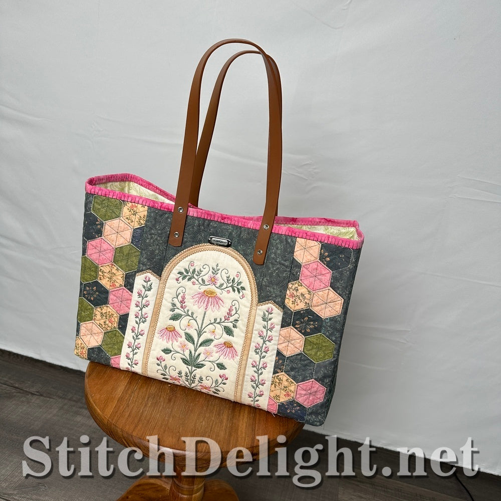 SDS4859 Spring Tote Bag with ITH Hexies