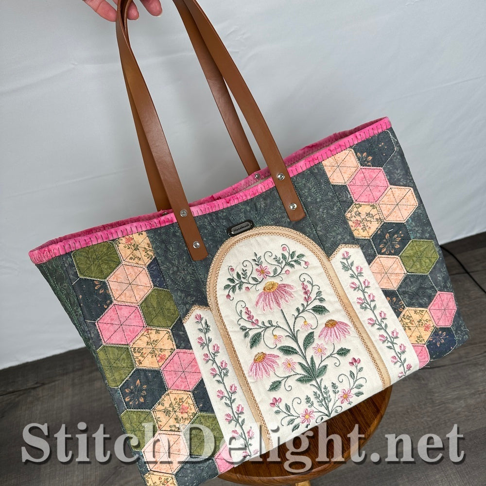 SDS4859 Spring Tote Bag with ITH Hexies