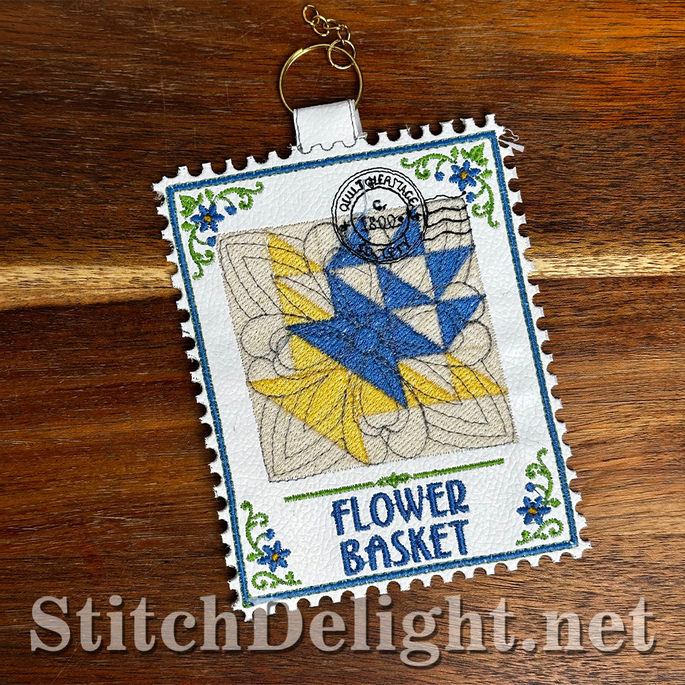SDS4878 Flower Basket Quilt Stamp - Vol 3 Stamp 2