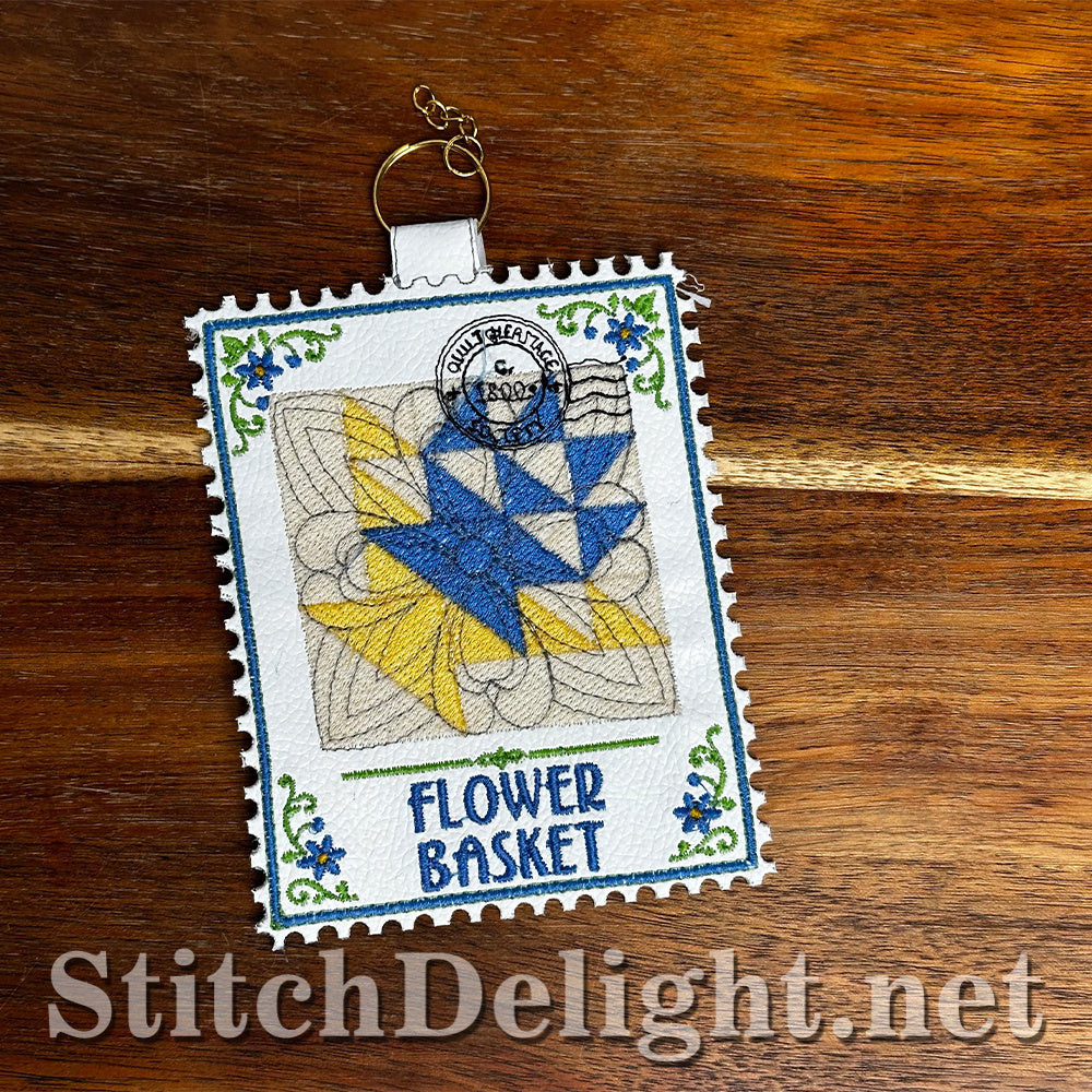 SDS4878 Flower Basket Quilt Stamp - Vol 3 Stamp 2