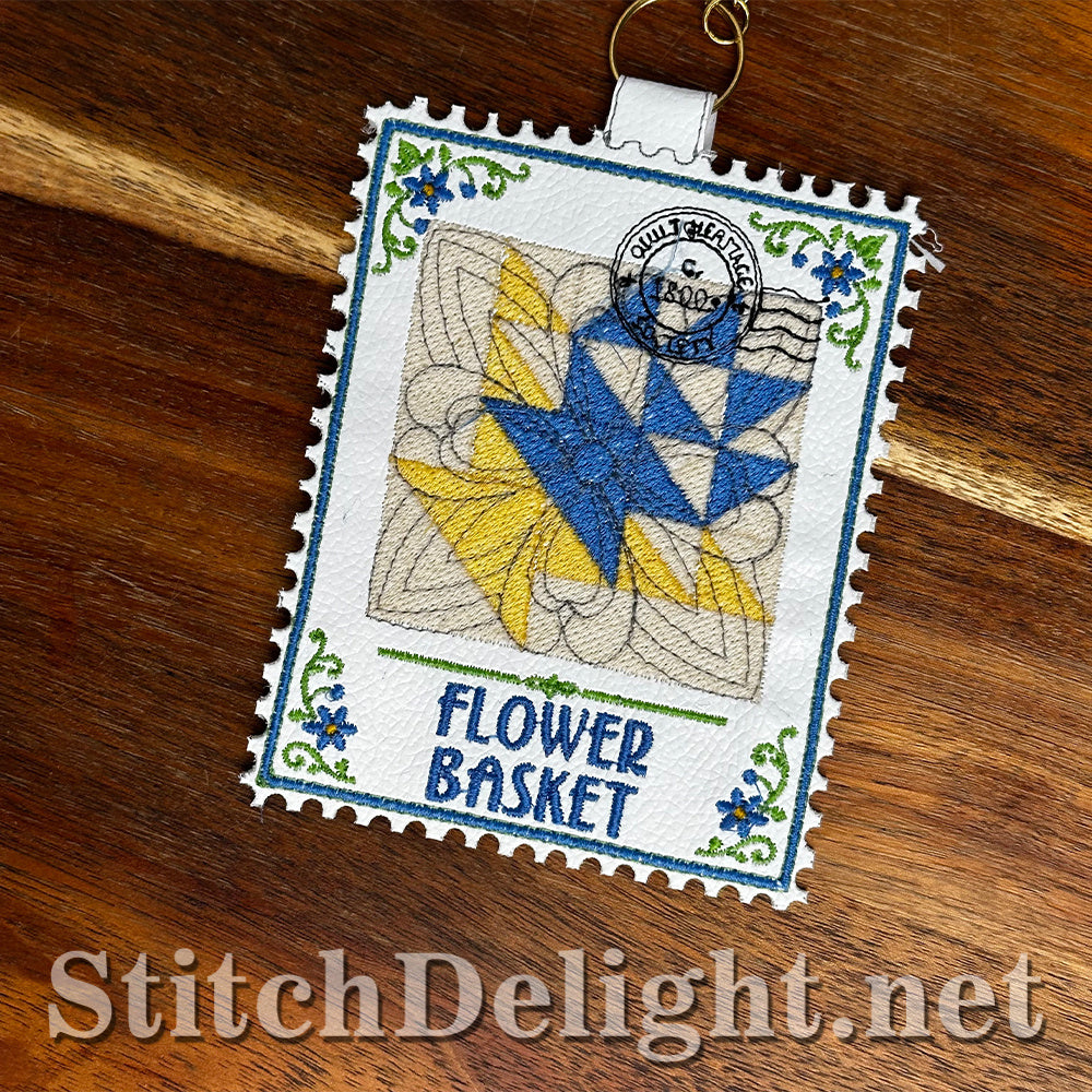 SDS4878 Flower Basket Quilt Stamp - Vol 3 Stamp 2